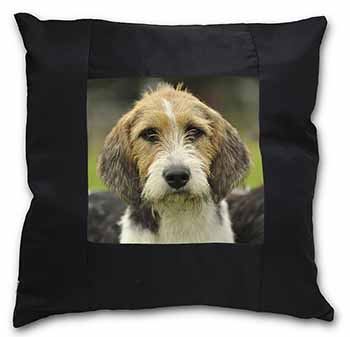 Welsh Fox Terrier Dog Black Satin Feel Scatter Cushion