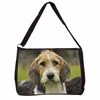 Welsh Fox Terrier Dog Large Black Laptop Shoulder Bag School/College