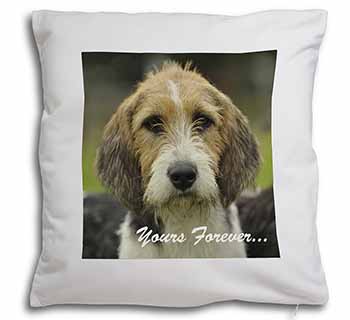 Welsh Fox Terrier Dog "Yours Forever..." Soft White Velvet Feel Scatter Cushion