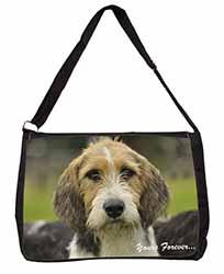 Welsh Fox Terrier Dog "Yours Forever..." Large Black Laptop Shoulder Bag School/