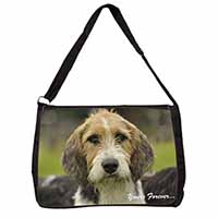 Welsh Fox Terrier Dog "Yours Forever..." Large Black Laptop Shoulder Bag School/