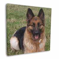 Alsatian/ German Shepherd Dog Square Canvas 12"x12" Wall Art Picture Print