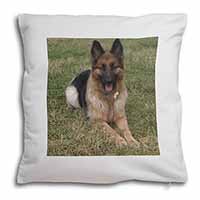 Alsatian/ German Shepherd Dog Soft White Velvet Feel Scatter Cushion