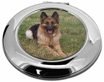 Alsatian/ German Shepherd Dog Make-Up Round Compact Mirror