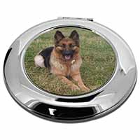 Alsatian/ German Shepherd Dog Make-Up Round Compact Mirror