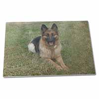 Large Glass Cutting Chopping Board Alsatian/ German Shepherd Dog