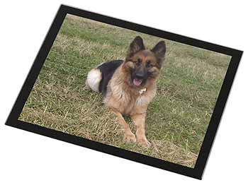 Alsatian/ German Shepherd Dog Black Rim High Quality Glass Placemat