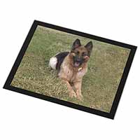 Alsatian/ German Shepherd Dog Black Rim High Quality Glass Placemat