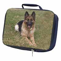 Alsatian/ German Shepherd Dog Navy Insulated School Lunch Box/Picnic Bag