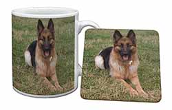Alsatian/ German Shepherd Dog Mug and Coaster Set