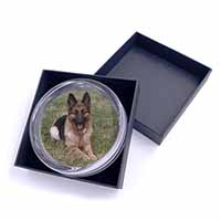 Alsatian/ German Shepherd Dog Glass Paperweight in Gift Box