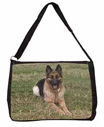 Alsatian/ German Shepherd Dog Large Black Laptop Shoulder Bag School/College