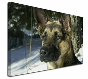 German Shepherd Dog in Snow Canvas X-Large 30"x20" Wall Art Print