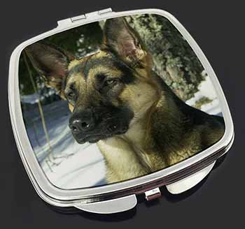 German Shepherd Dog in Snow Make-Up Compact Mirror