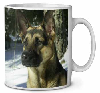 German Shepherd Dog in Snow Ceramic 10oz Coffee Mug/Tea Cup