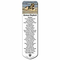 German Shepherd Dog on Beach Bookmark, Book mark, Printed full colour