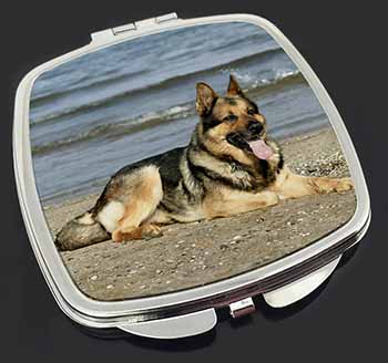 German Shepherd Dog on Beach Make-Up Compact Mirror