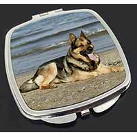 German Shepherd Dog on Beach Make-Up Compact Mirror