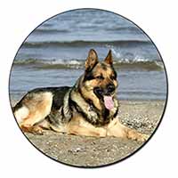 German Shepherd Dog on Beach Fridge Magnet Printed Full Colour