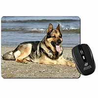 German Shepherd Dog on Beach Computer Mouse Mat