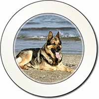 German Shepherd Dog on Beach Car or Van Permit Holder/Tax Disc Holder