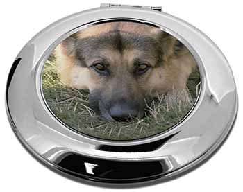 German Shepherd Make-Up Round Compact Mirror