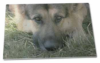 Large Glass Cutting Chopping Board German Shepherd