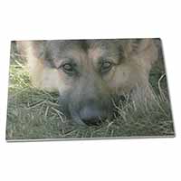 Large Glass Cutting Chopping Board German Shepherd