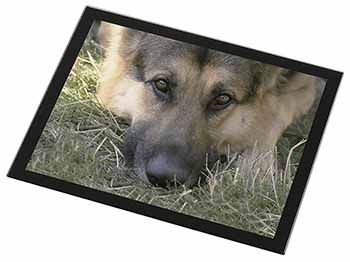 German Shepherd Black Rim High Quality Glass Placemat