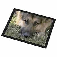 German Shepherd Black Rim High Quality Glass Placemat