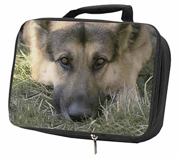 German Shepherd Black Insulated School Lunch Box/Picnic Bag