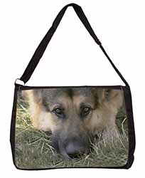 German Shepherd Large Black Laptop Shoulder Bag School/College