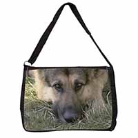 German Shepherd Large Black Laptop Shoulder Bag School/College