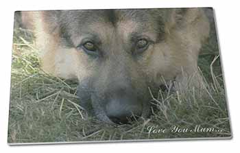 Large Glass Cutting Chopping Board German Shepherd 