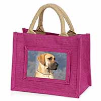 Fawn Great Dane Little Girls Small Pink Jute Shopping Bag