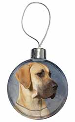 Fawn Great Dane Christmas Bauble