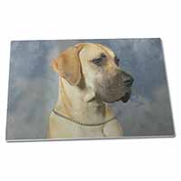 Large Glass Cutting Chopping Board Fawn Great Dane