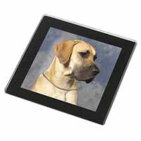 Fawn Great Dane Black Rim High Quality Glass Coaster