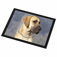 Fawn Great Dane Black Rim High Quality Glass Placemat