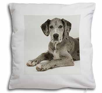 Great Dane Soft White Velvet Feel Scatter Cushion