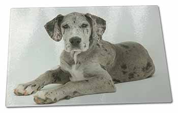 Large Glass Cutting Chopping Board Great Dane