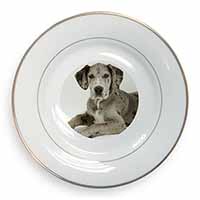 Great Dane Gold Rim Plate Printed Full Colour in Gift Box