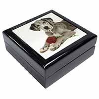 Great Dane with Red Rose Keepsake/Jewellery Box