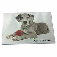 Large Glass Cutting Chopping Board Great Dane+Rose 