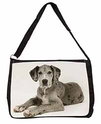 Great Dane Large Black Laptop Shoulder Bag School/College