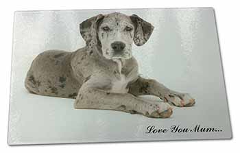 Large Glass Cutting Chopping Board Great Dane 