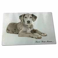 Large Glass Cutting Chopping Board Great Dane 