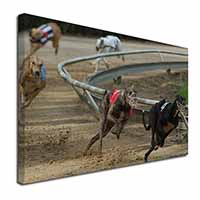 Greyhound Dog Racing Canvas X-Large 30"x20" Wall Art Print