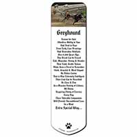 Greyhound Dog Racing Bookmark, Book mark, Printed full colour