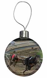 Greyhound Dog Racing Christmas Bauble
